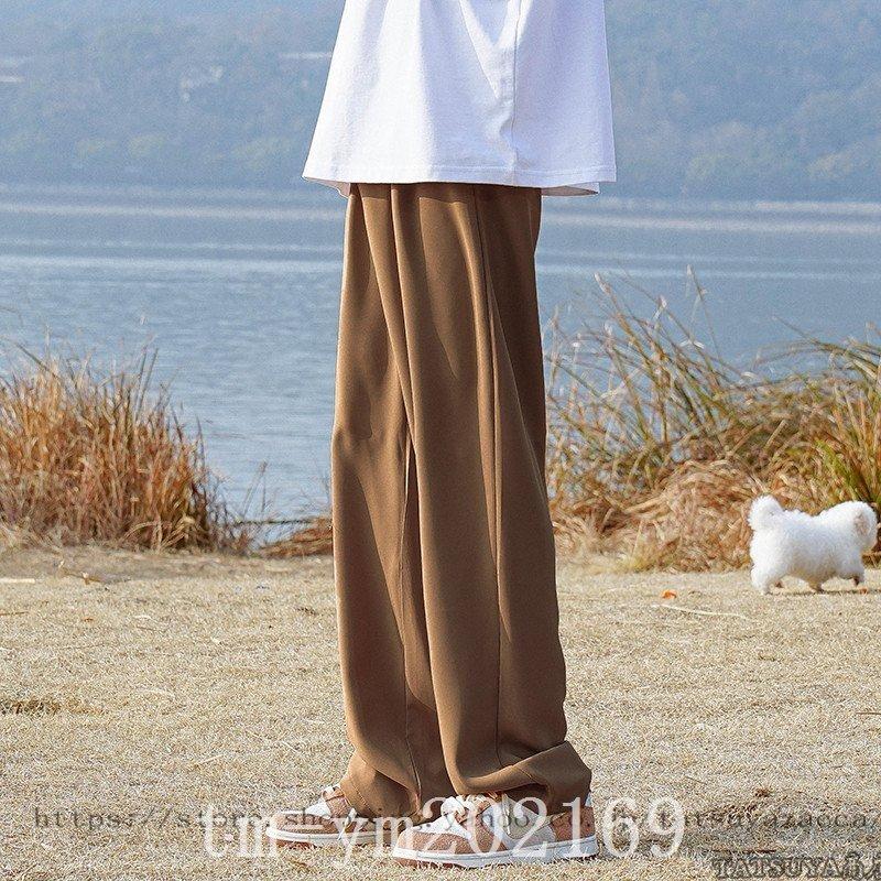 Seal限定商品 ボトムス パンツ スラックスワイドルック春秋無地ゆったりお兄系 ワイドパンツメンズ春物レディーススラックスボトムススボンストレートチノパンイージーパンツ落ち感ゆったりワイドルック無地カジュアルパンツ Www Threeriversofs Com
