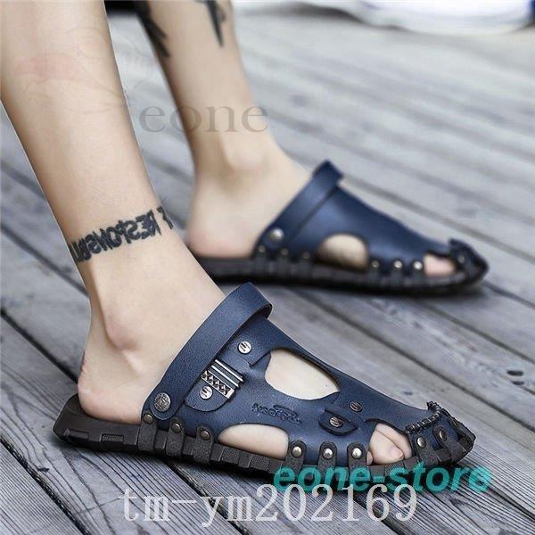 サンダルメンズおしゃれ歩きやすい紳士用革サンダルレザーサンダル歩きやすいコンフォートサンダル訳アリ箱潰れリゾート通気性春夏 良好品