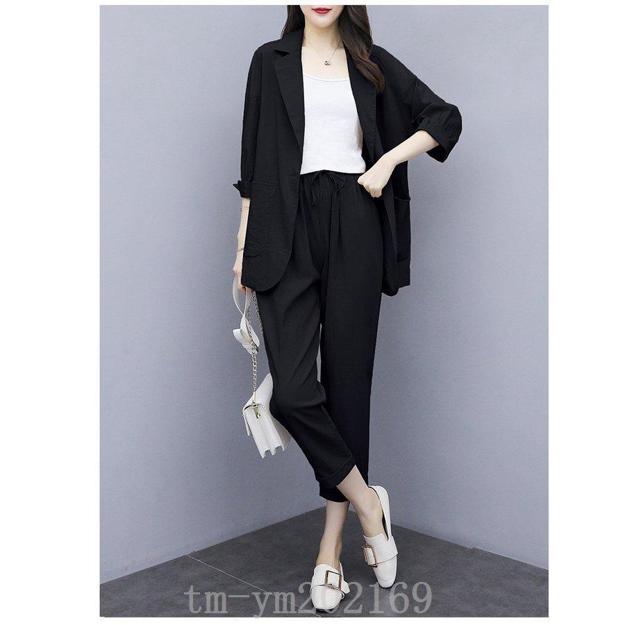 オールインワン セットアップ 男女兼用 カジュアルウェア セットアップレディースパンツスーツ夏ジャケットブレザー上下セット2点セットスーツ 長袖オフィスおしゃれ体型カバー着痩せ安い入学式通勤ol 9c902yszcp Www Sakphotography Com