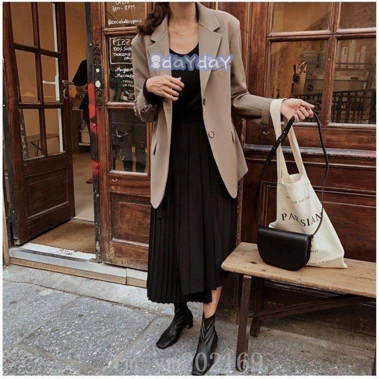 スーツジャケットレディース春秋新作長袖ブレザー黒 カーキスーツ40代カジュアルテーラードジャケットゆったりアウター春コート着痩せ通勤オシャレ 有名人 芸能人