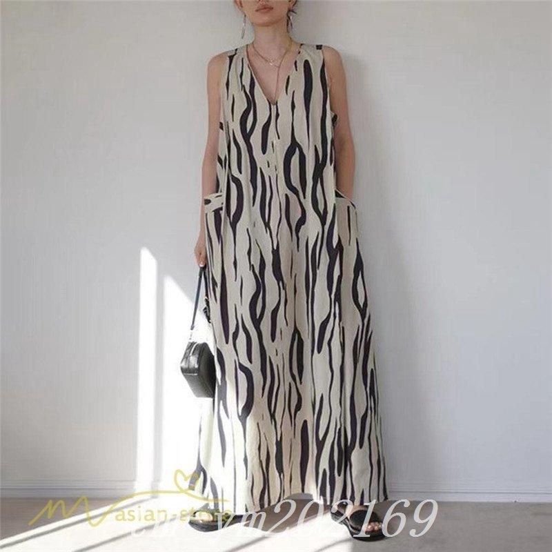 激安セール Aラインワンピースレディースノースリーブvネックゼブラ柄カジュアルワンピース夏服ワンピースゆるワンピースサマーワンピーストレンドワンピース ワンピース カラー 画像参考 Sustentec Com Br