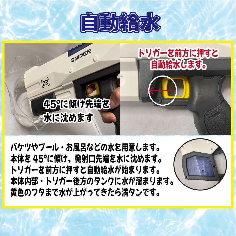 水鉄砲 電動 電動水鉄砲 電動ウォーターガン 自動 ウォーター