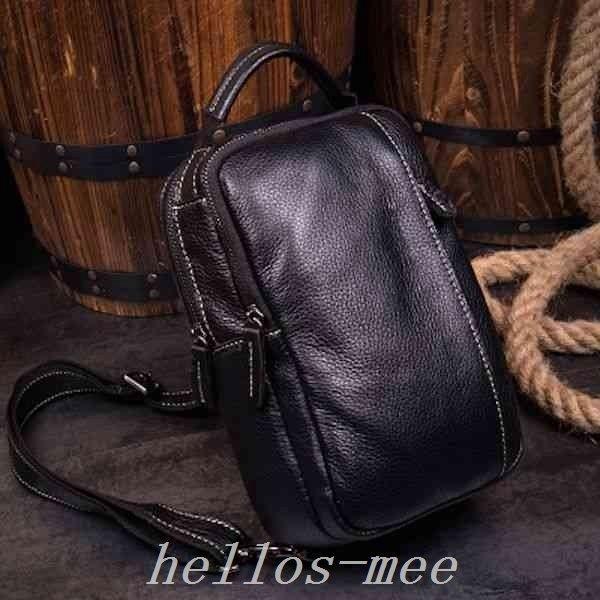 ボディバッグメンズブランド夏斜めがけレザー本革小さめbag 1217 メンズファッション He1l