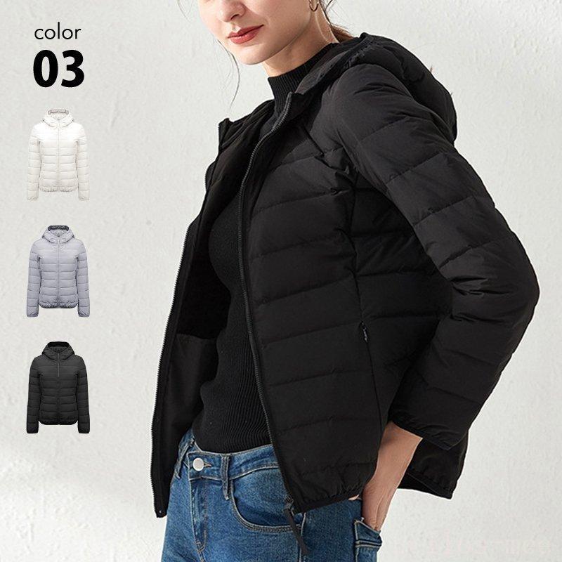 パネル ウルトラライトダウンジャケットレディース軽量ライトダウンホワイトグレーブラックml防寒軽いコートあたたかい Hanagrocare Com