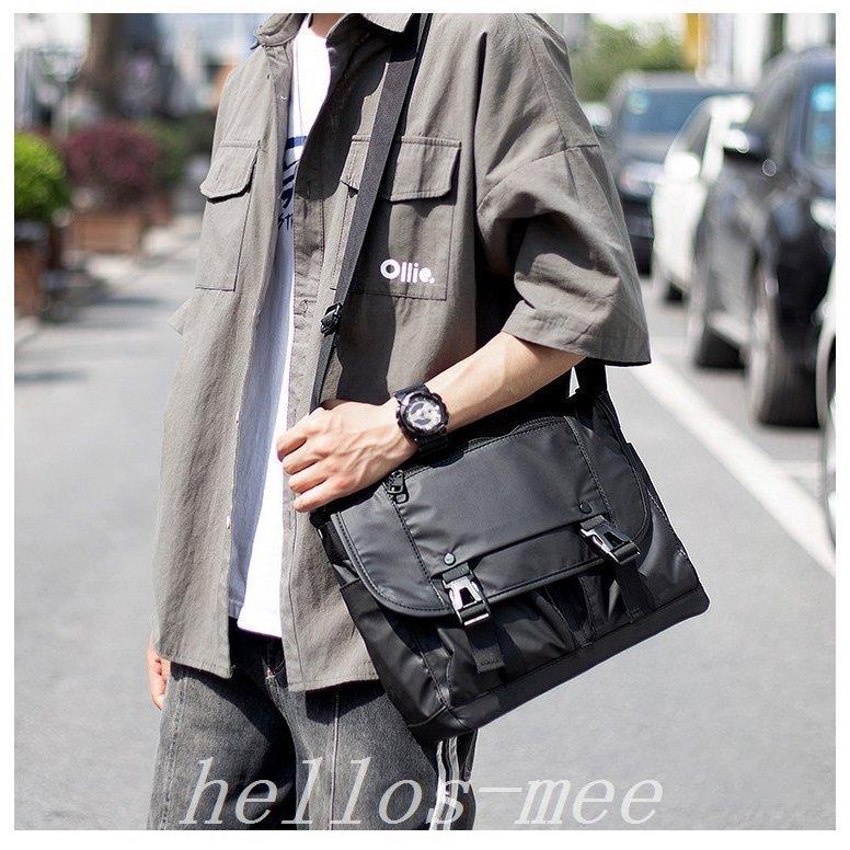 く日はお得 メッセンジャーバッグメンズ大きめショルダーバッグ撥水ナイロン斜めがけ肩掛けカジュアル
