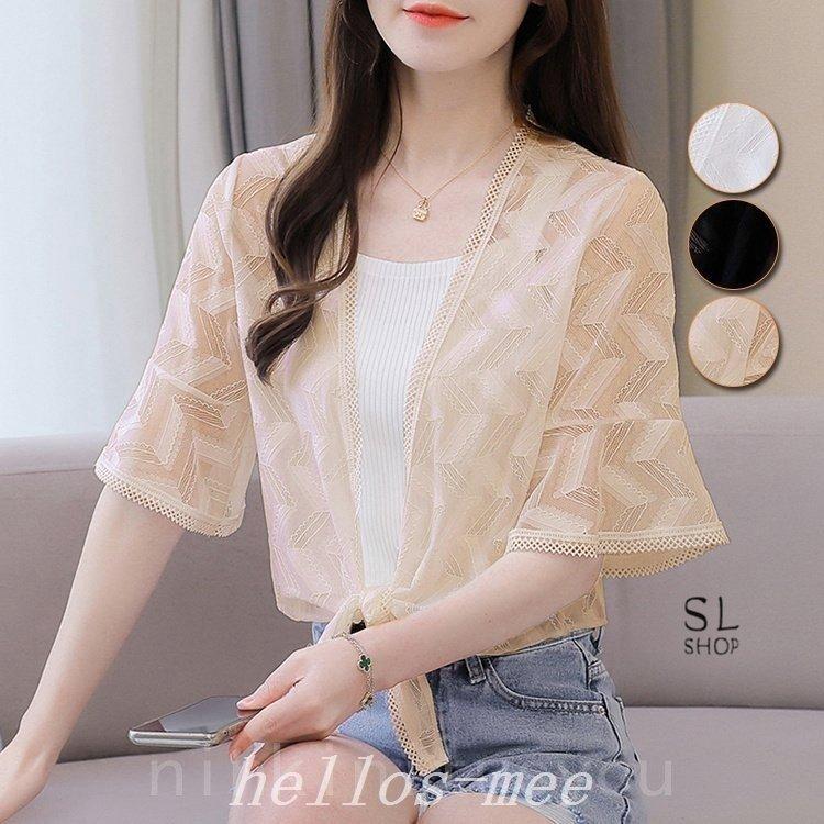 ボレロレディースシャツuvカット冷房対策カーディガン結婚式ショート丈夏薄手カジュアルおしゃれ 超美品の