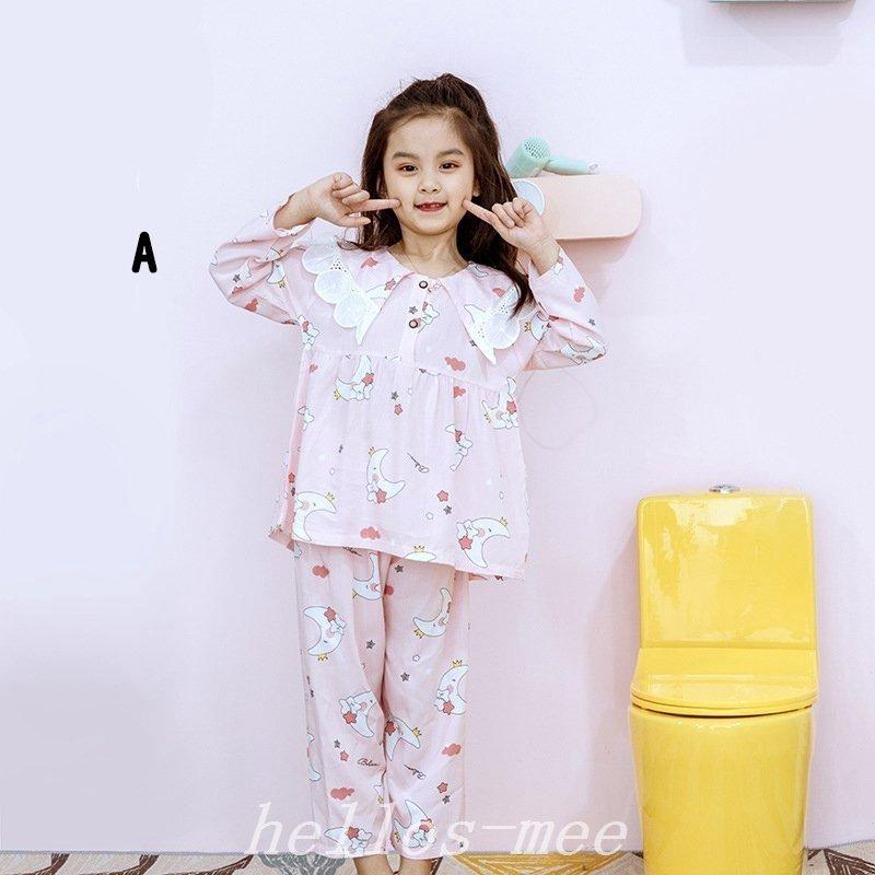 第一ネット マタニティウエア キッズパジャマ部屋着寝間着上下セット子供服男児女児 女の子パジャマキッズ可愛い裾フリルジュニアおしゃれ長袖部屋着子供薄手花柄綿ルームウェアお姫様ガールズナイトウェア寝巻き子供服 Www Aun Sch Ng