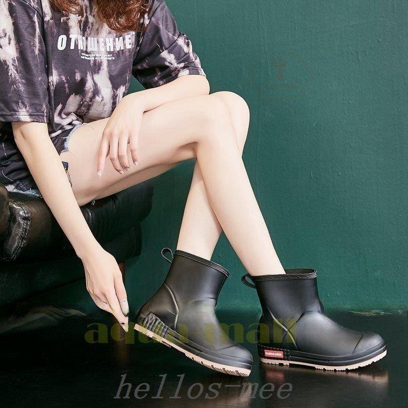 レインブーツ ショート メンズ 作業靴 レインシューズ ビジネス カジュアルn オーバーのアイテム取扱