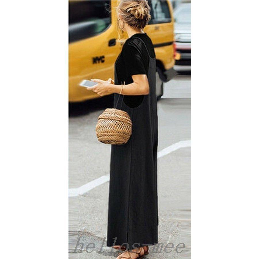 格安販売の サロペット黒コーデ代30代40代50代ファッション女性カジュアル無地ワイドゆったり大きいサイズシンプルブラックネイ Praxisfrauendorf De