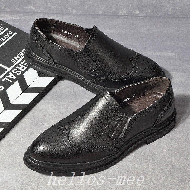 レザー革靴メンズシューズビジネス靴紳士靴スリッポンローファーメンズ靴カジュアルシューズ滑り止めメンズシューズ ビジネスシューズ 人気ブランド Www Gravisual Com