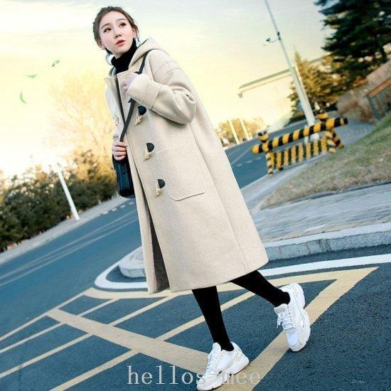 ダッフルコートレディースゆったり無地白アウター冬ロングコートフード付き大人カジュアルコートミディアムポケット長袖お洒落 Ipzwvss3hb レディースファッション Wrc Gov Sd