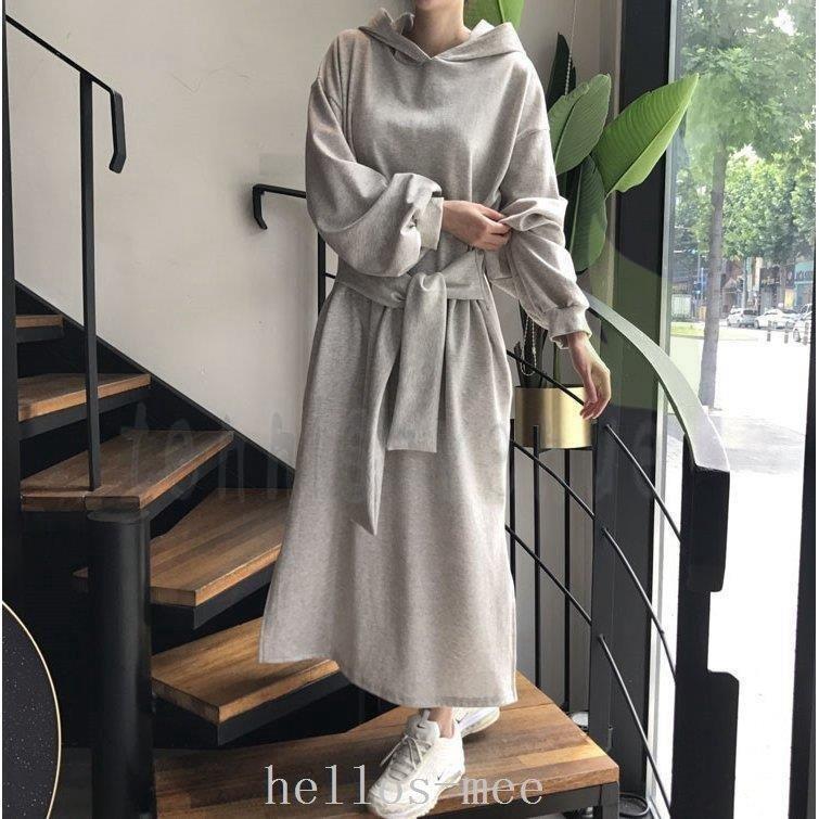 ワンピースレディースパーカーワンピース長袖ロングワンピおしゃれ着痩せカジュアル体型カバー通勤olお出かけ春秋物30代 40代 50代 60代コーデ Qxutultu3i ファッション Clubhercules Com