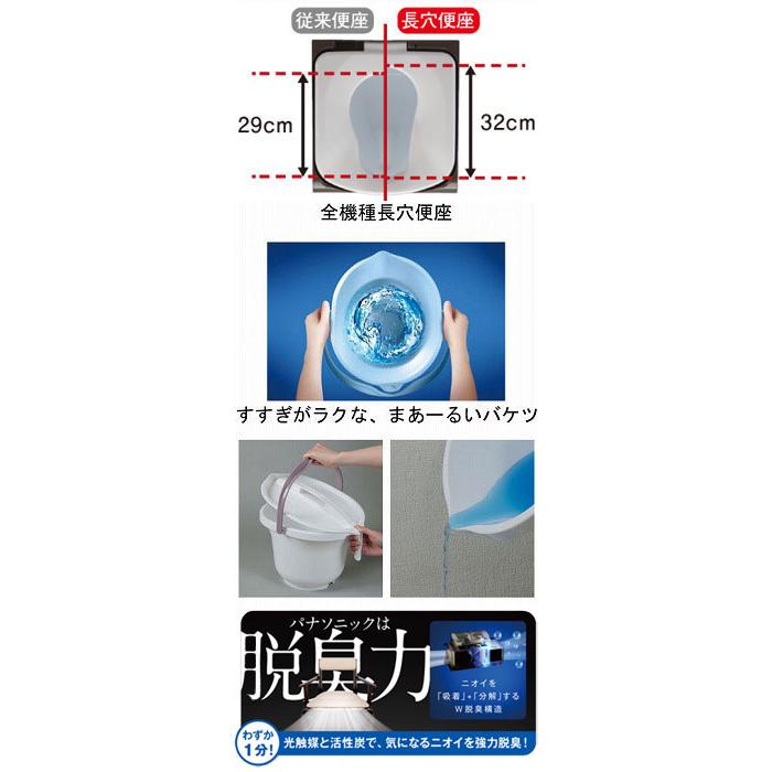 未使用　家具調トイレ〈座楽〉はねあげ　PN-L23418MB／脱臭あたたか便座 家具調トイレ 座楽 ひじ掛けはねあげ【あたたか便座・脱臭器付き