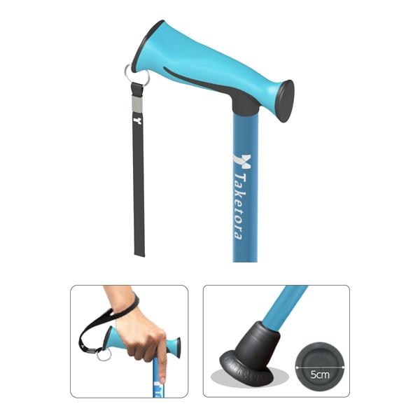 シューティング　スティック　ステッキ　ストック　チェア　バンブー　登山　競馬 バンブーステッキ ワイド / 104985 ワインレッド（竹虎 ヒューマンケア