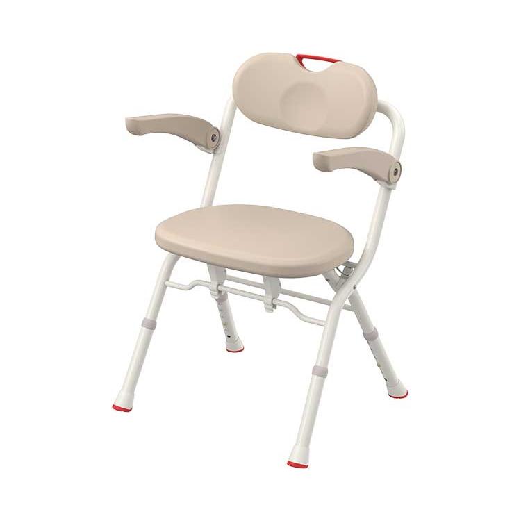 安寿 折りたたみシャワーベンチ A-S / 536-043 ウォームグレー（アロン