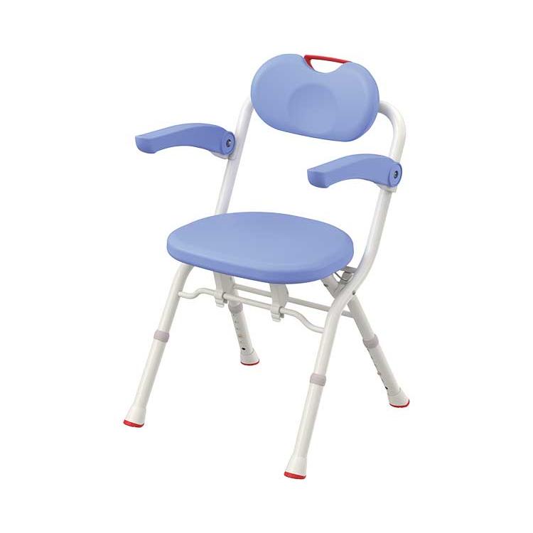 安寿 折りたたみシャワーベンチ A-Sフィット / 536-045 ブルー（アロン