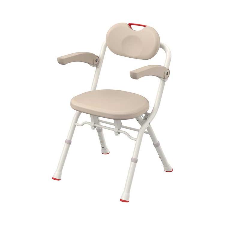 安寿 折りたたみシャワーベンチ A-Sフィット / 536-047 ウォームグレー