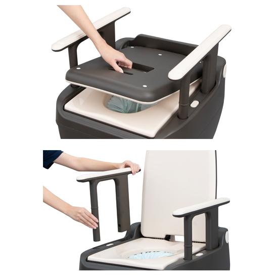 介護 自動ラップ式トイレ ラップポン・オーブ 楽天市場】バケツ洗い不要 自動ラップ式 介護用ポータブルトイレ