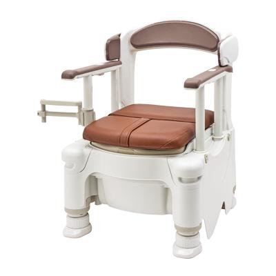 安寿 ポータブルトイレ FX-30 らくゾウくん 座面付 標準便座 / 532-980