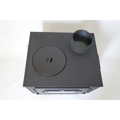 新保製作所 ミニ 薪ストーブ 3面窓付 ”チョッパー”煙突上出し ウッド