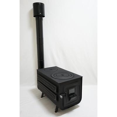 薪ストーブ キャンプセット角型窓付ガード付 ベイダー ホーロー煙突ブラック Kyanpukaku21 Mado Set 薪ストーブの新保製作所 通販 Yahoo ショッピング