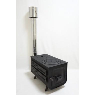 新保製作所 薪ストーブ キャンプセット 角型 ガード付”ベイダー 