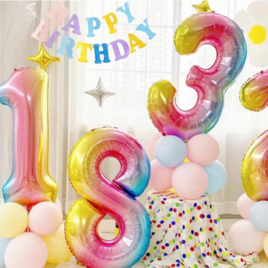 数字 バルーン 約60cm 風船 大きい 金 ゴールド シルバー ブラック