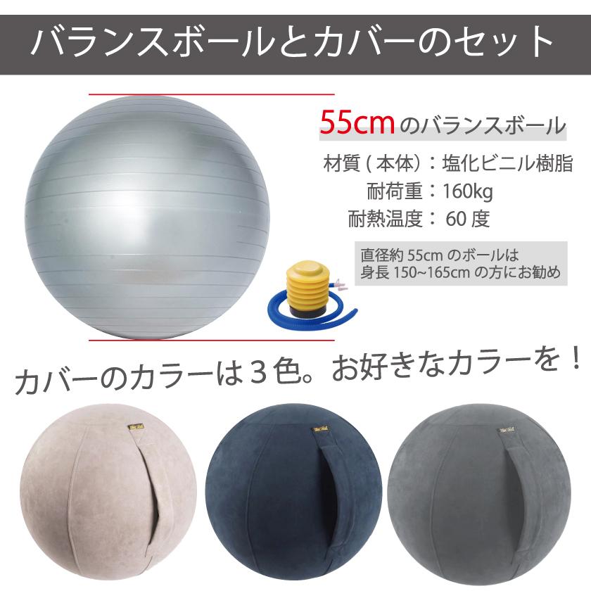 バランスボールとカバーセット フィットネス おしゃれ 持ち手 取って ボール シンプル バランスボール カバー インテリア 椅子 T b Shimi 通販 Yahoo ショッピング