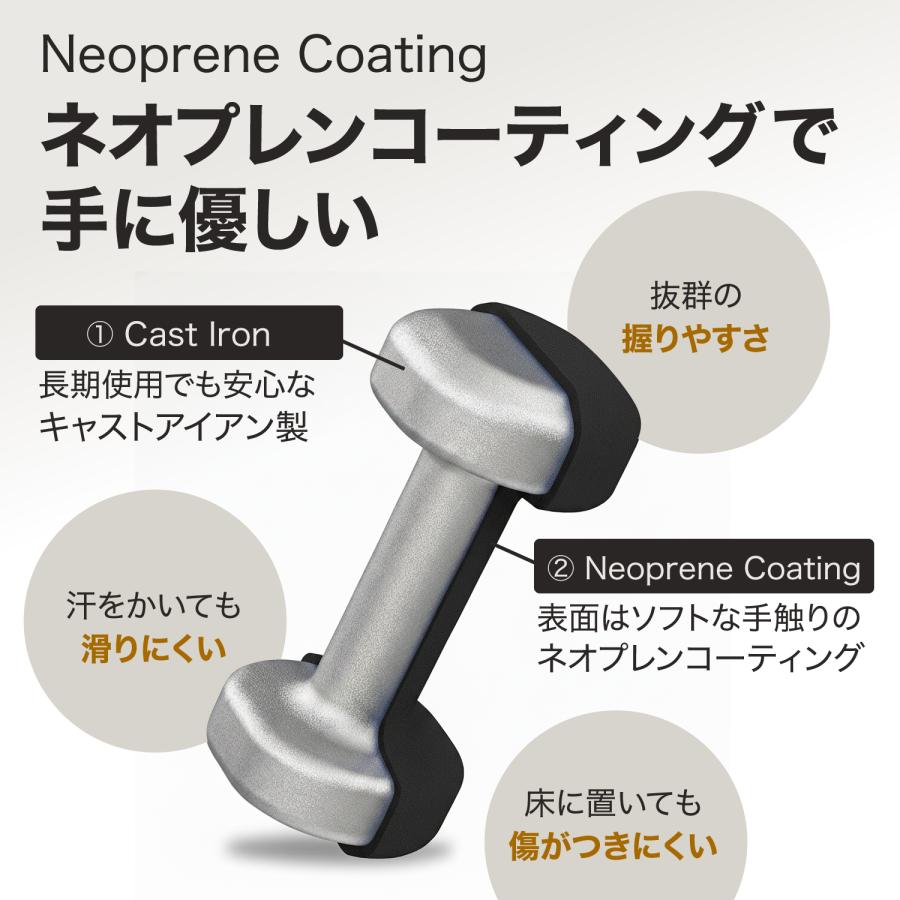 ダンベル 5kg 2個セット ネオプレン エクササイズ ネオプレンゴム