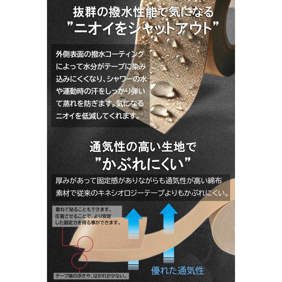 テーピング キネシオロジーテープ 6m × 5cm アスリートタイプ 3個入