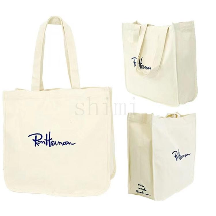 Ron Herman エコバッグ トートバッグ ロンハーマン 刺繍ロゴ入りronhermanキャンバス 男女兼用 超格安価格 ロンハーマン