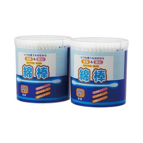 【つばき】数量2個にて COCORO 紙軸白綿棒 200本×2個パック 140144 : ジムエールYahoo!店