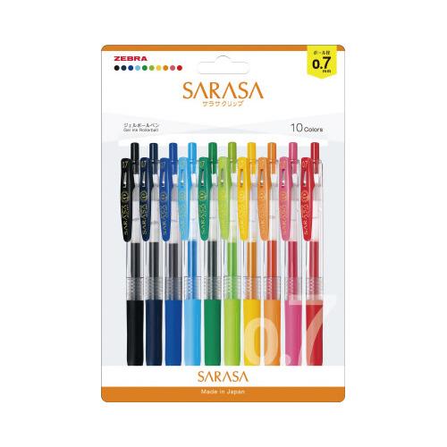 ゼブラ ZEBRA サラサクリップ 10色アソートセット ボール径0．7mm