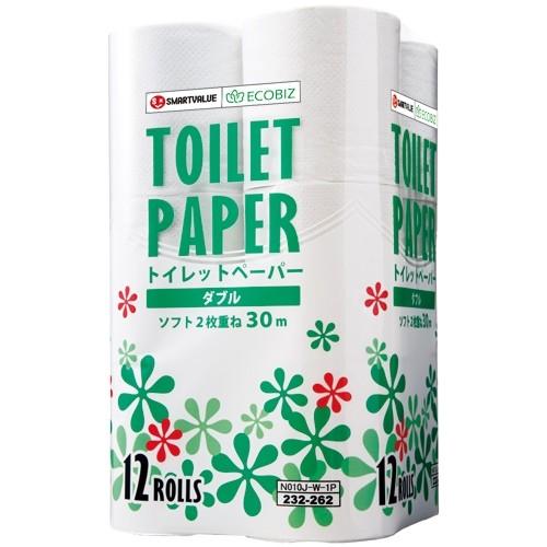 スマートバリュー トイレットペーパーＷ　９６個　Ｎ０１０Ｊ−Ｗ−８Ｐ Ｎ０１０Ｊ−Ｗ−８Ｐ ★10個パック