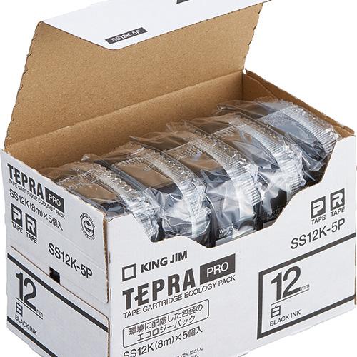 KING JIM（キングジム） テプラPROテープSS12K−20 白／黒字