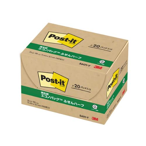 3M スリーエム ジャパン Post−it ふせんハーフ 5601−Y