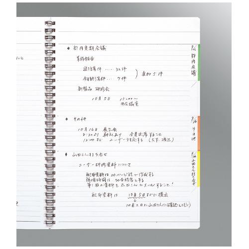 コクヨ ツインリングノート エッジタイトル  セミＢ５ ６号  罫幅６ｍｍ３５行４０枚 ス−ＴＪ４Ｂ｜shimiz｜02