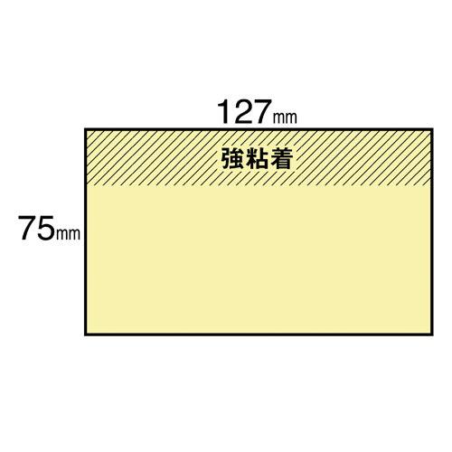 スリーエム ジャパン ポスト・イット強粘着ノート パステル ７５×１２７ｍｍ ９０枚 イエロー ６５５ＳＳ−ＲＰＹ｜shimiz｜03