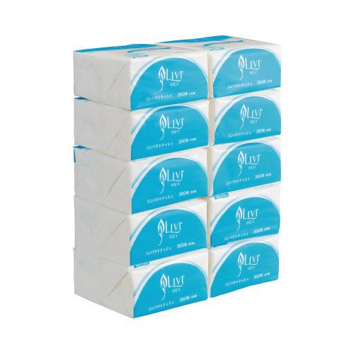 ユニバーサル・ペーパー リビィ ハーフサイズトティシュ 180組 10