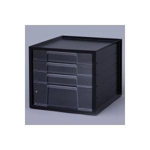 アイリスオーヤマ レターケース４段　ＬＣＪ−４Ｄ　ブラック ★10個パック