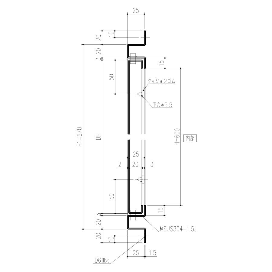 杉田エース(株) SUSメーター点検口ビス止め仕様 600角 サイズ600×600 外寸法710×710 平面ハンドル付(鍵付)｜shimizu-kanamono｜03