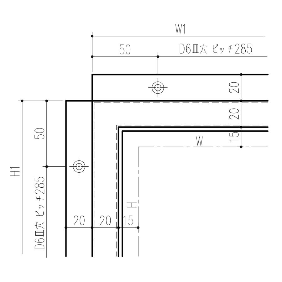 杉田エース(株) SUSメーター点検口ビス止め仕様 600角 サイズ600×600 外寸法710×710 平面ハンドル付(鍵付)｜shimizu-kanamono｜05