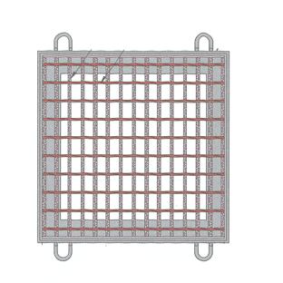 (株)中部コーポレーション　正方形桝蓋(受枠付)　VG5BF90-11　(桝穴1000×1000)T-20