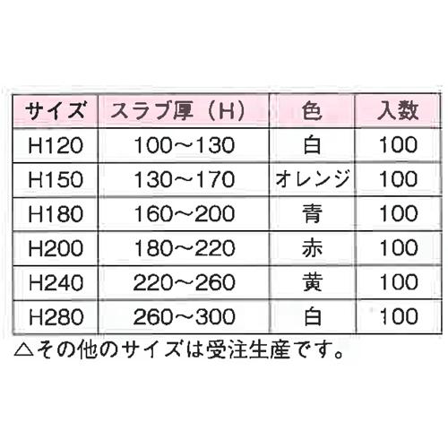 乾産業(株) 天端ポイント接着型(ポリ式) H180(青/160〜200mm用)｜shimizu-kanamono｜02