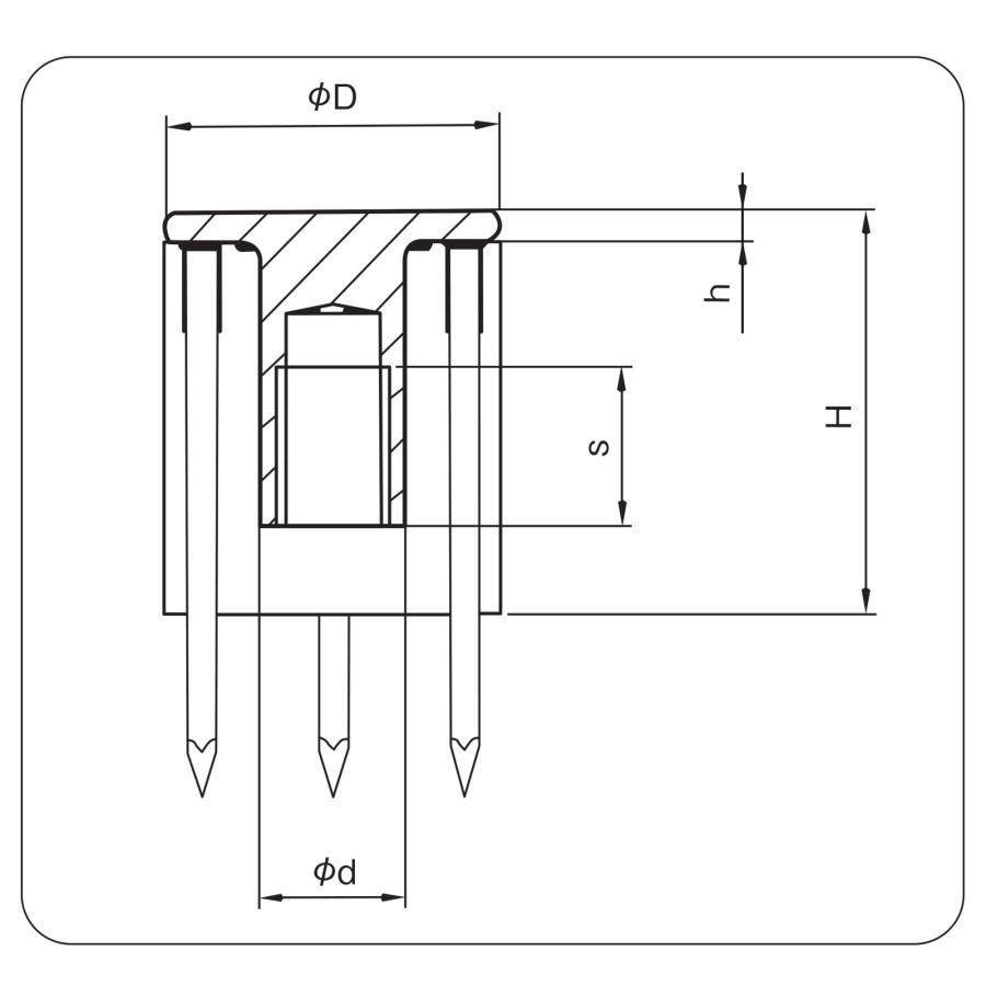 バリアス V-4045 白 W1/2 有効埋設45mm 木製合板用 重設備用 釘抜けタイプ (250個入り) 【取】 三門
