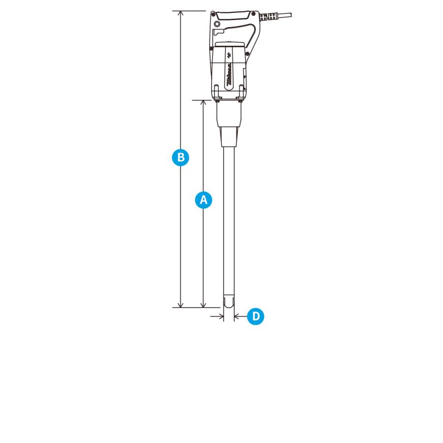 UM電直バイブレーター UM-Z28 振動筒径φ28 振動筒長さ555mm 100V 三笠産業｜shimizu-kanamono｜02