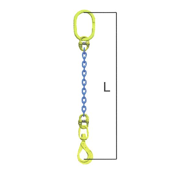 マーテック(株)　チェーンスリング　1本吊りセット　(2.0トン)　TA1-BKL　8-1.5m