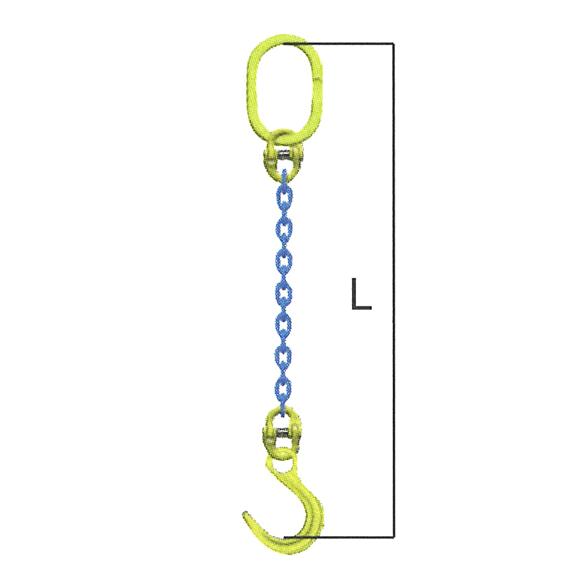 マーテック(株)　チェーンスリング　1本吊りセット　10-1.5m　TA1-OKE　(3.2トン)
