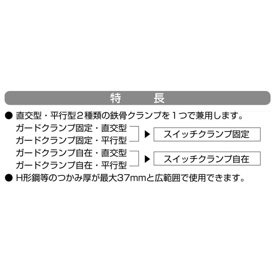 岡部(株) スイッチクランプ(鉄骨用クランプ) 自在型 (20個入り)｜shimizu-kanamono｜07