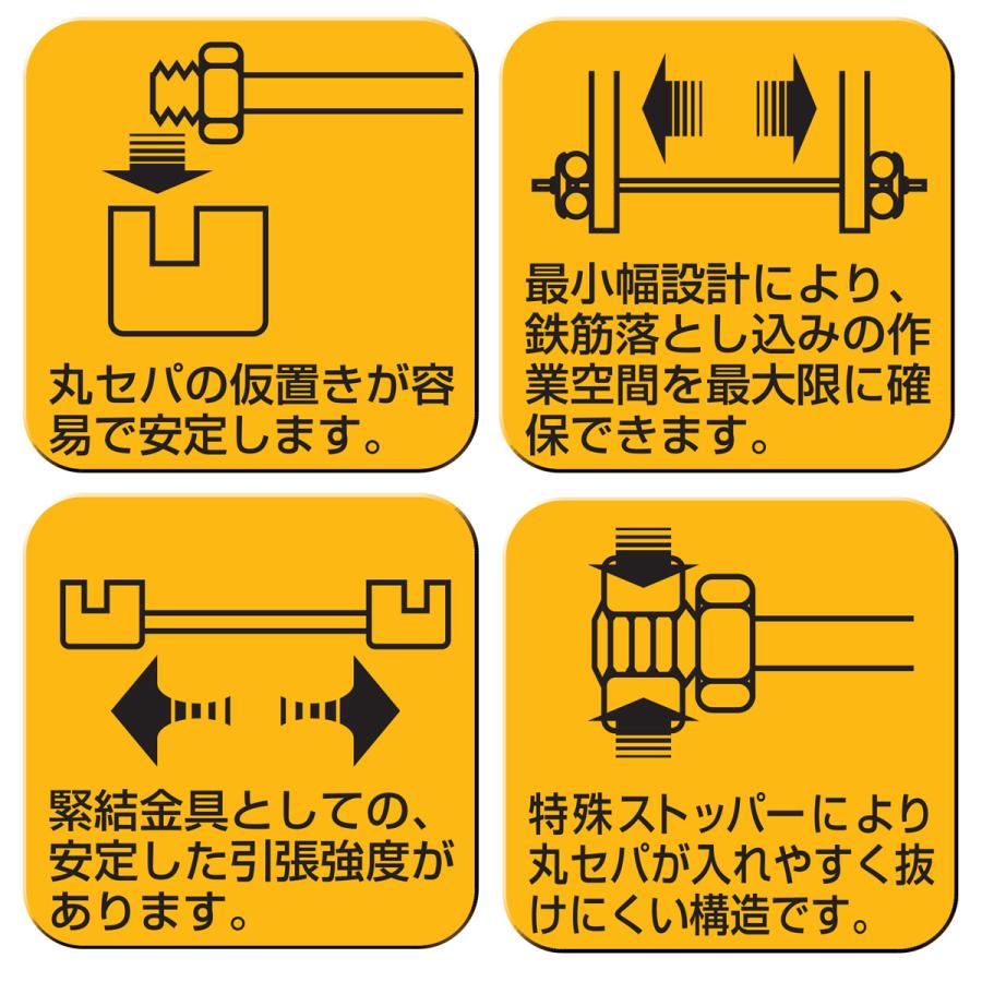 梁用セパレーター鋼製連結金具 ハリポケット 0(ゼロ)型 ハット用 (250